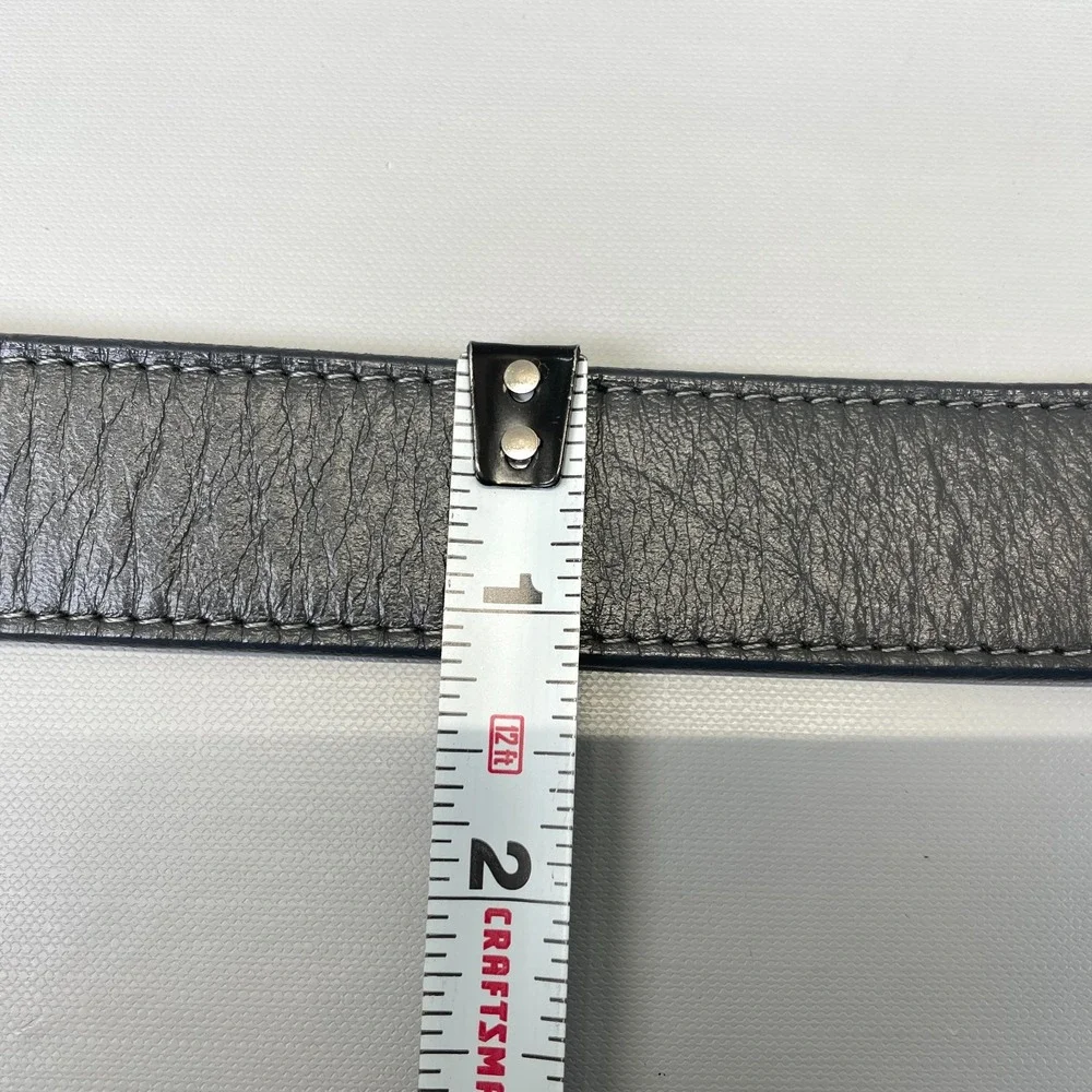 Justin Western Belt Mens Size 32 Gray Top Grain Cowhide Leather - Made in USA